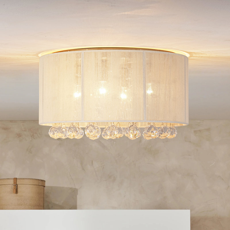 Hassler 4-Light Crystal Flush Mount Ceiling Light