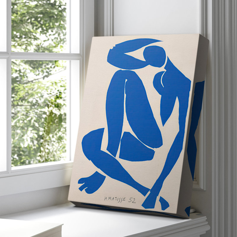 Nu bleu IV (Nu bleu IV) - Toile tendue avec châssis par Henri Matisse, 12 x 18