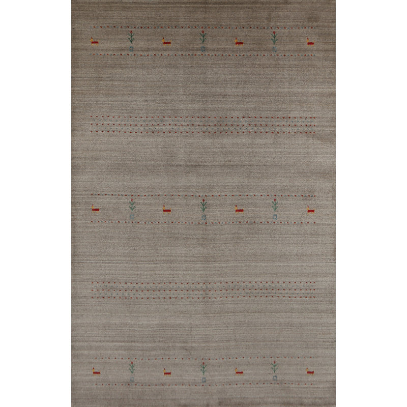 Tapis indien tribal de style Gabbeh 5 x 8