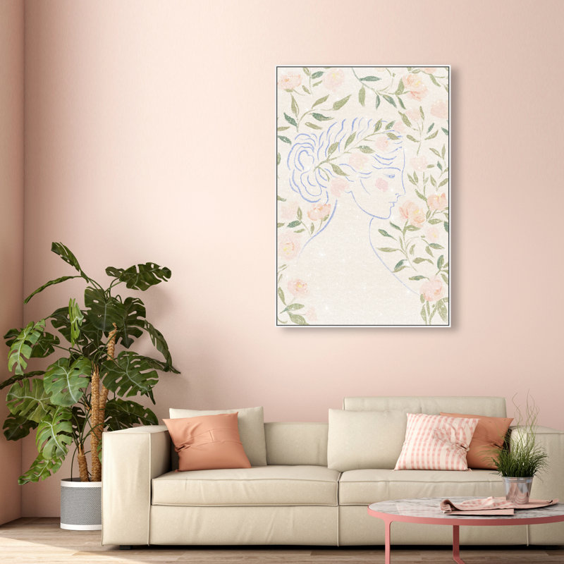 Blooming Hera Print by Oliver Gal, 37"H x 25"W, White Floater Frame