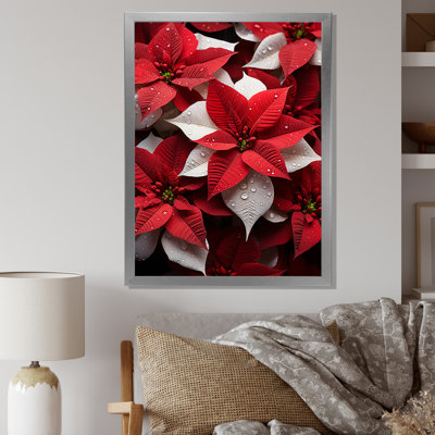 Poinsettias festives - Décoration murale florale et botanique