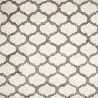 Tapis contemporain gris / crème