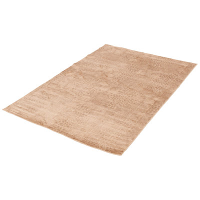 Tapis beige / brun tissé à la main