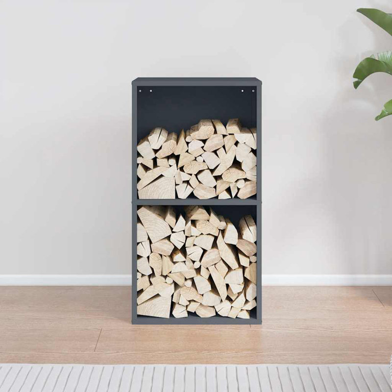 Support à bois de chauffage en acier laminé à froid 15,7 po x 11,8 po x 29,5 po, Blanc