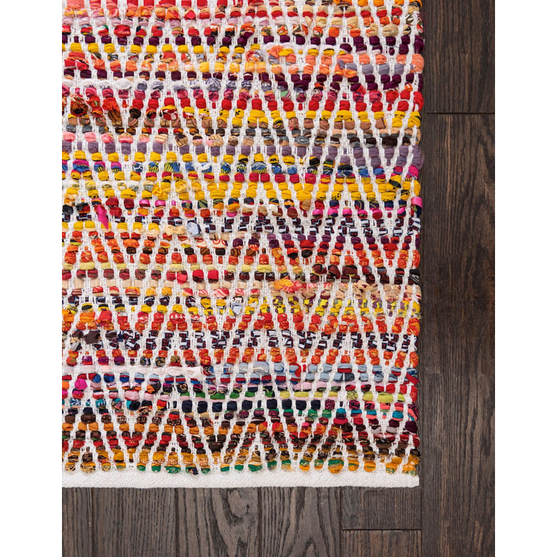 Tedesco Cotton Chevron Indoor Rug, Rectangle 7' x 10'