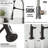 Edison 19" H 1-handle Pull-Down 2-Function Sprayer Kitchen Faucet-25293738-28294596