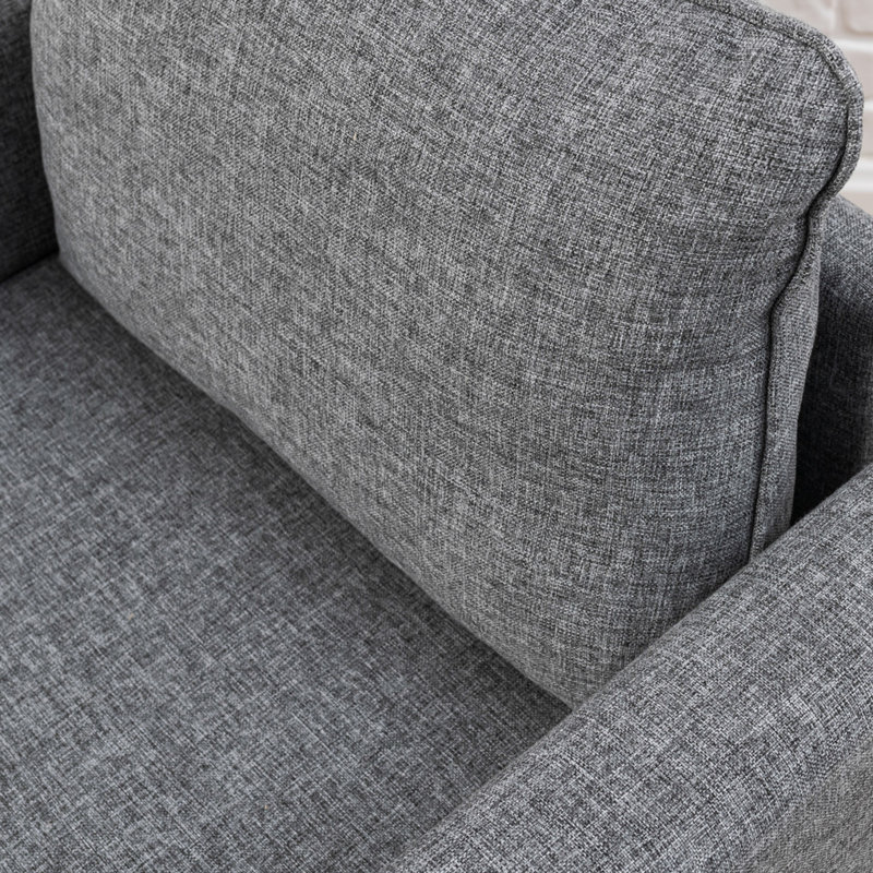 Fauteuil en polyester l 33,46 po Rossum, Polyester gris