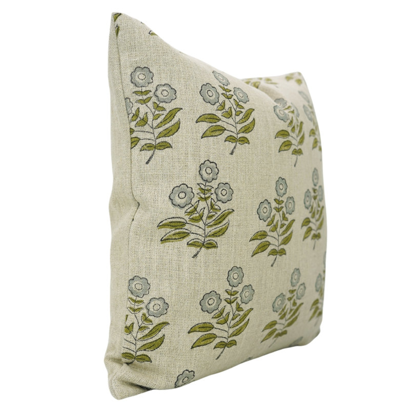 Fabdivine Block Print Pillow Cover for Home and Room Décor, Blue, Neha, Rectangle, 12"H x 20"W