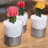 Hosley Argea Floral Silver Vase - 6.25 Inches High for Roses Bouquet, Wedding Shower Decorations, Ideal Gift, Floral Arrangements, Home Decor, Office, Spa-15402040-15402042