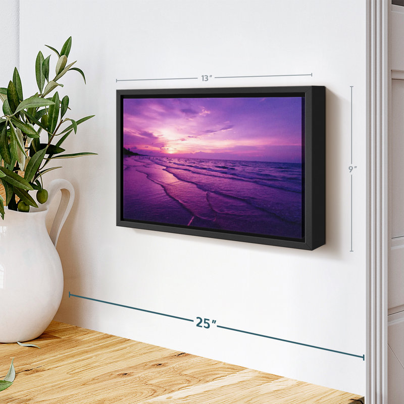 Impression sur toile mauve, H 9 po x l 13 po
