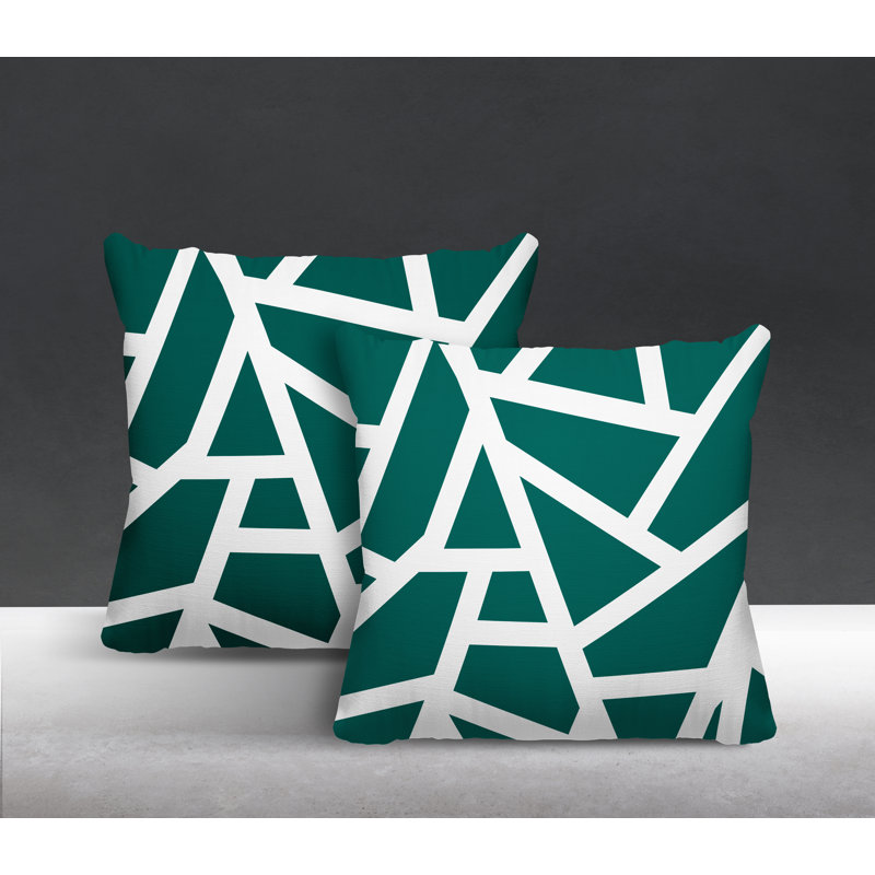 Coussin Clarion, L 17 po x H 17 po, Émeraude