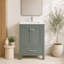 Ensemble de meuble-lavabo autoportant 24 po Amandie blanc mat avec plateau en quartz blanc-738044142-555064460