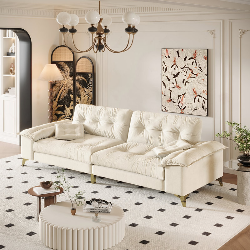 Canapé 104,7 po, Blanc beige