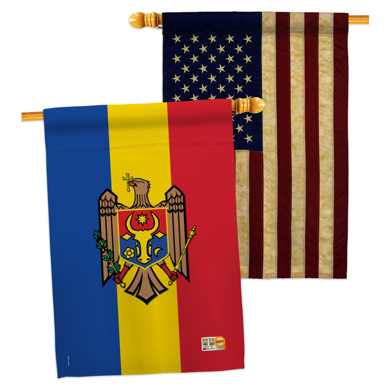 Double Sided 40'' H x 28'' W Polyester House Flag