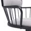 Tabouret de bar réglable en bois noir Nash en tissu gris clair et métal noir Nash-775481979