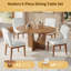 Ensemble de table de salle à manger extensible moderne 5 pièces avec rallonge amovible de 16,2 po pour petits espaces-1818530322-1818530323