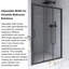 54 po X P 70 po H Porte de douche semi-encadrée au fini noir mat