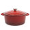 Étuve en fonte émaillée avec couvercle de 5 pintes Gibson Home Addlestone en rouge