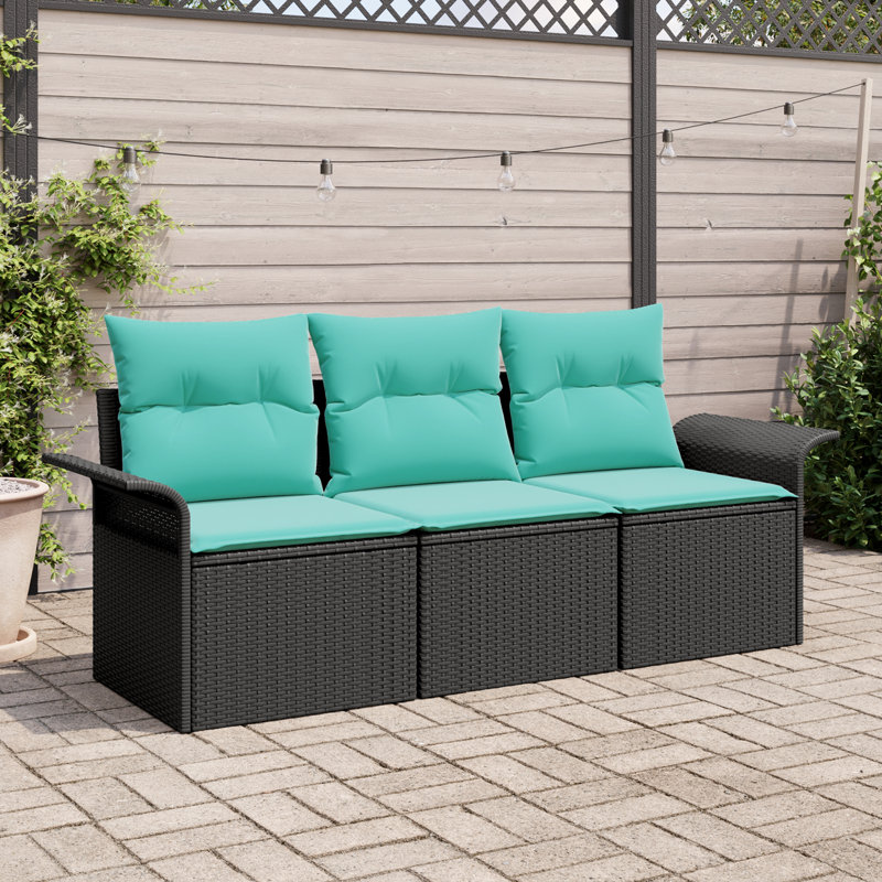 Ensemble de canapé de jardin avec coussin 3 pièces vidaXL