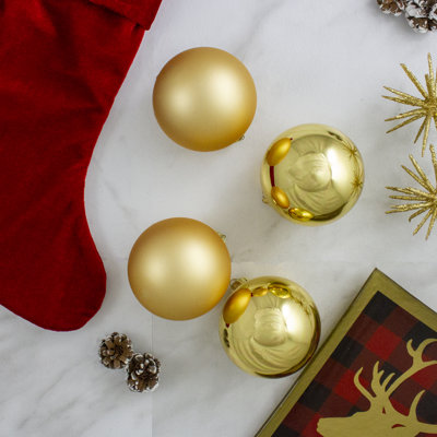 Ornement boule de Noël en verre à 2 finitions