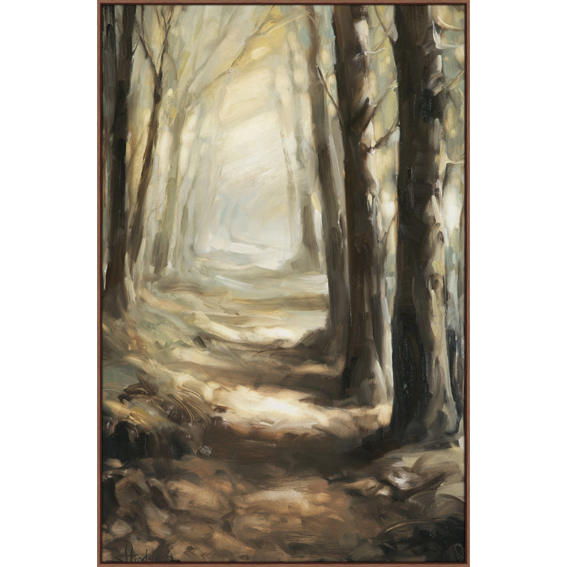 «Forest Path», peinture sur toile à cadre flottant