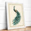 Peacock in Profile Botanical - Framed Print-1686323065-1686322950