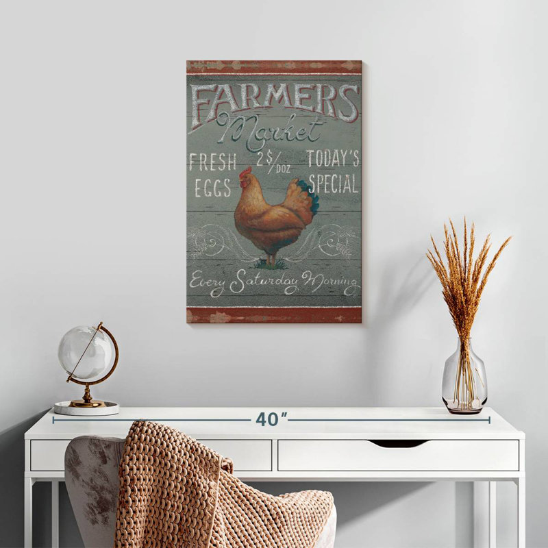 Enseigne murale Kema Farmers Market I sur bois, H 24 po x l 16 po