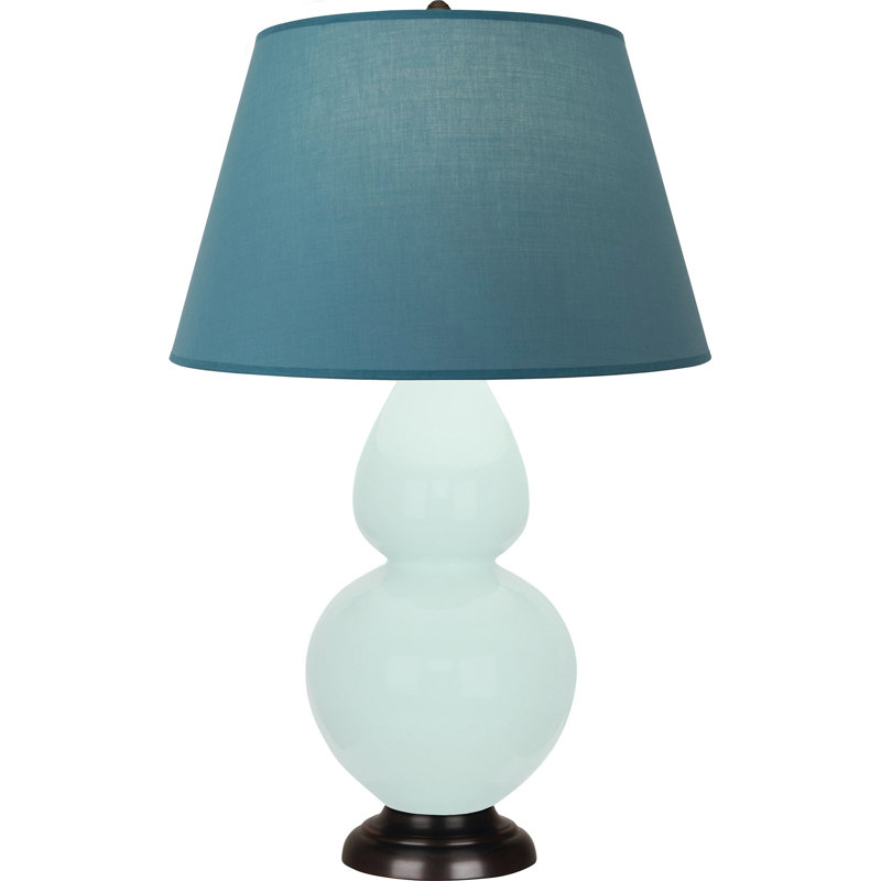 Double Gourd Table Lamp, Cobalt/Antique Silver, Tangerine/Taupe, Brass