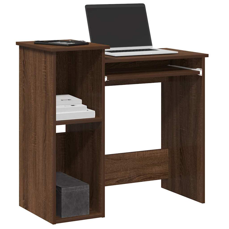 Basanta Computer Desk, Brown Oak
