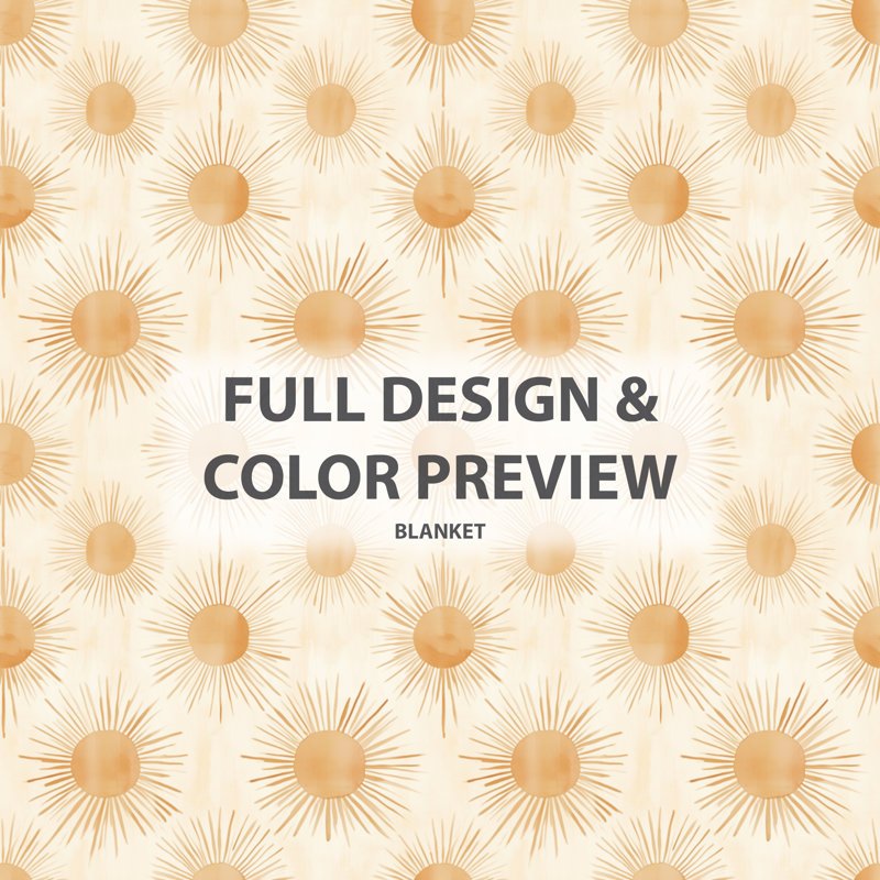Jeté Boho Sun Glow II - Starburst, Yellow Starburst
