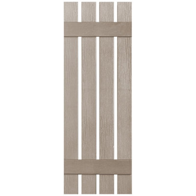 Two Batten, Four Board Open Vinyl Shutters Pair