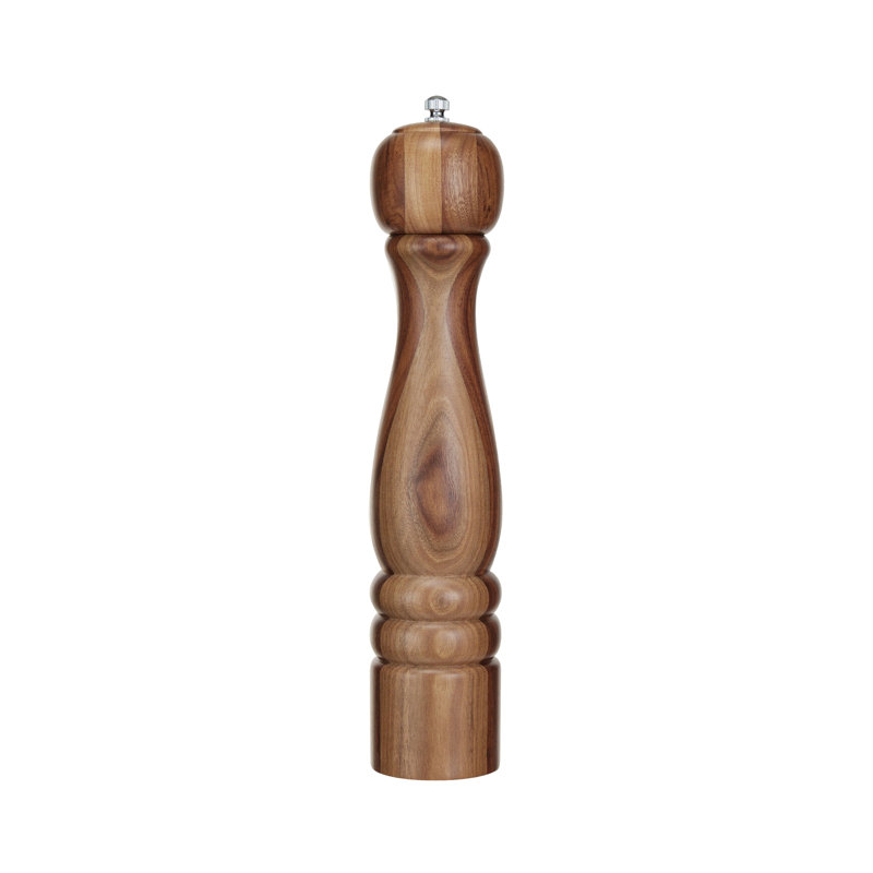 Natural Acacia Wood Salt and Pepper Mill with Metal Grinder