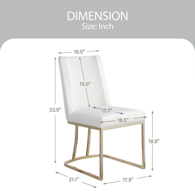 Chaise parsons en métal Tonilee, Blanc