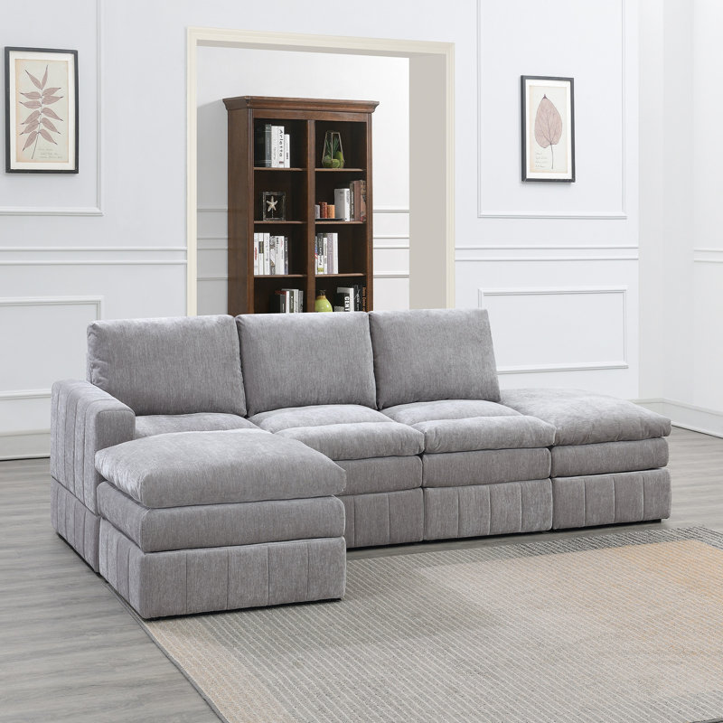Ensemble modulaire 5 pièces Contemporary, Suède gris