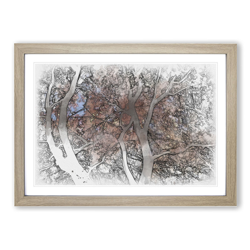 Maple Tree Vol.2 - Picture Frame Painting, 36cm H x 48cm W x 2cm D, Oak