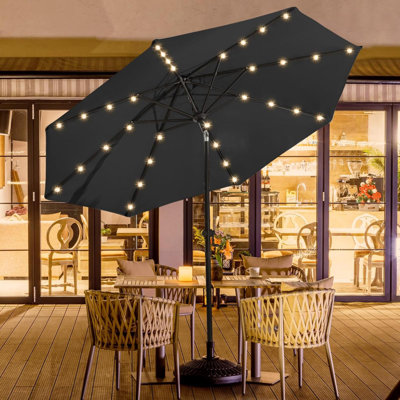 Truscott Lighted Market Umbrella
