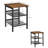 Set Of 2 Side Tables, End Tables With Adjustable Mesh Shelves, For Living Room, Bedroom, Industrial, Stable Steel Frame, Easy Assembly, Rustic Brown And Black-908909558