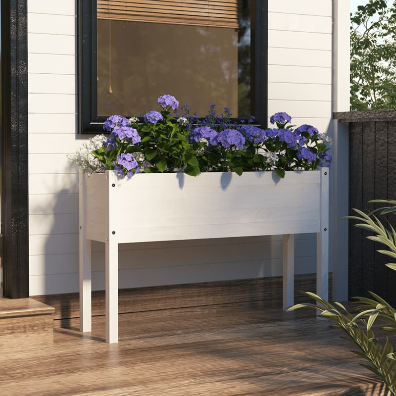 Alasteir Wood Planter Box, 70cm H x 70cm W x 70cm D, White