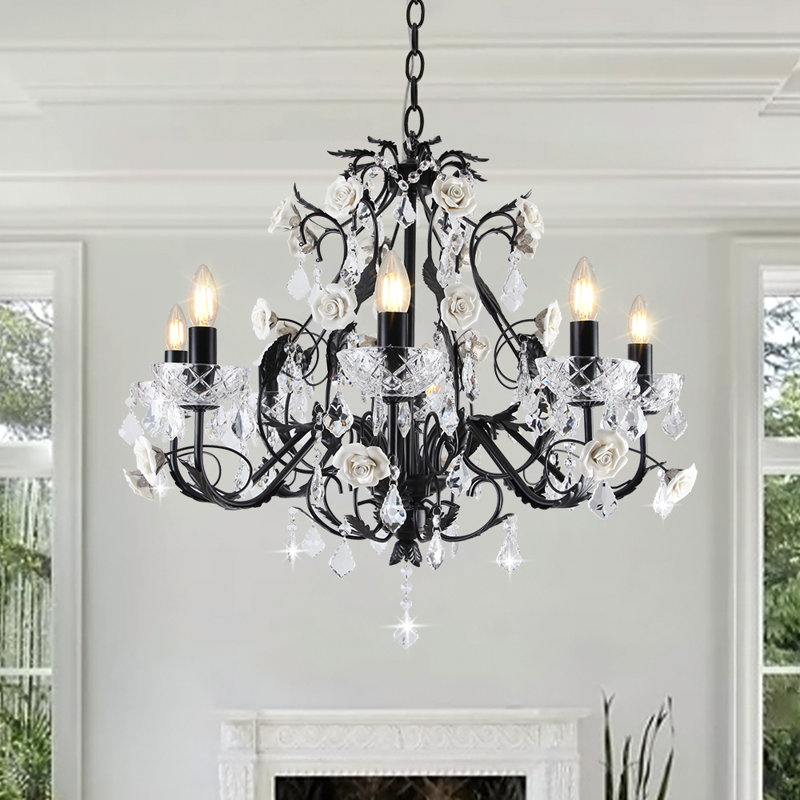 Lustre en cristal 8 lumières façon bougie