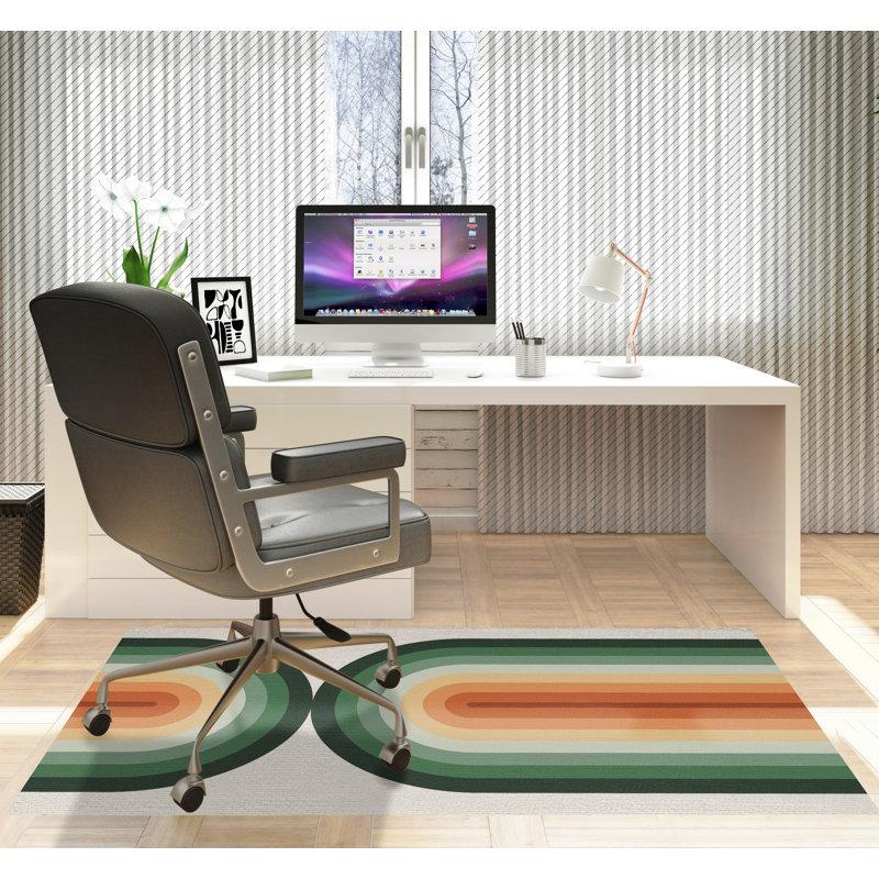 Tapis de chaise rectangulaire Dome, L 48 po x L 72 po, Vert