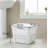 White Plastic Square Laundry Baskets, 6-Pack, 1.5 Bushel Capacity, Ventilated Rectangular Holes + Comfortable Handle, Household Clothes Storage Baskets.
