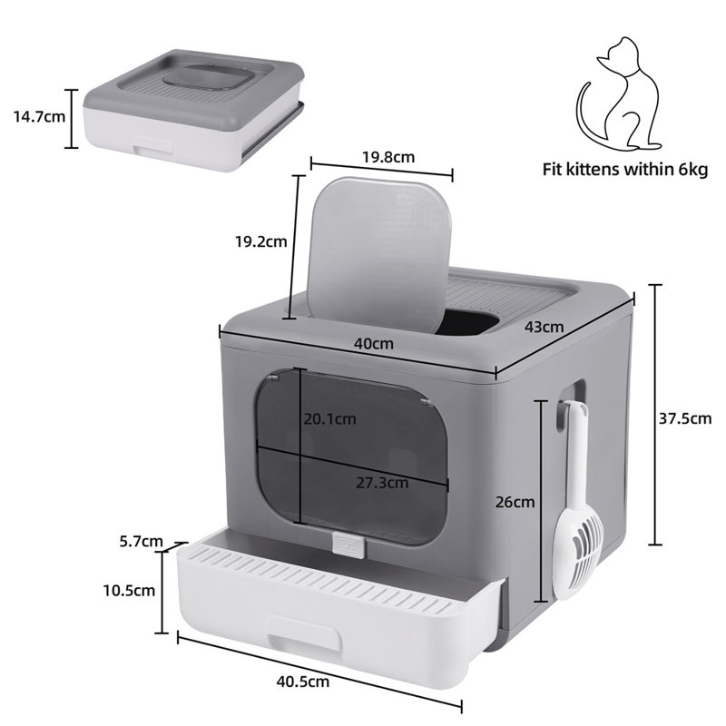 Rodriquez Plastic Litter Box Enclosure