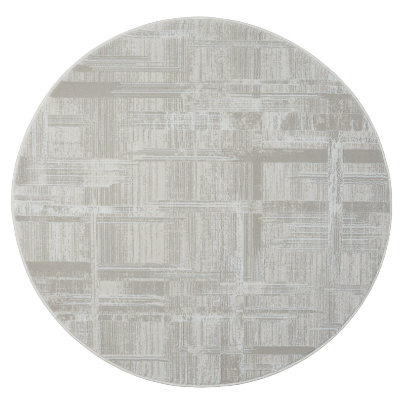 Eliana Machine Woven Cream Indoor Rug, Round 120cm