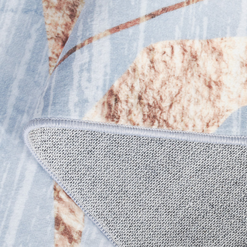 Tapis bleu / doré Josalina Monica 836, Rectangle de 5 pi x 8 pi