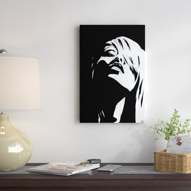 " Stare " by Giuseppe Cristiano, 60" H x 40" W x 1.5" D, Black Framed Canvas, No Mat