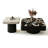 Black,White Genuine Marble Rectangular Coffee Table Sets