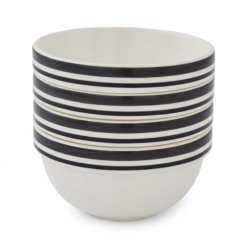 Portmeirion, Potters Stripe - Stacking Bowls (consolidate on size not colour?), Black