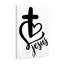 «Jesus Heart and Cross», reproduction sur toile tendue-1939337201