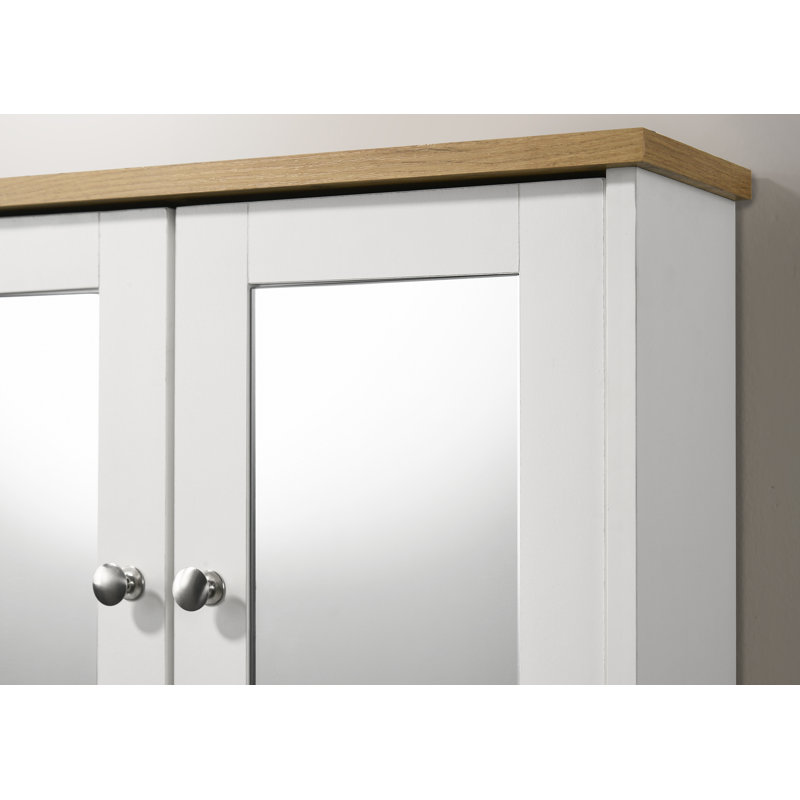 Dianna Bathroom Cabinet, White/Oak