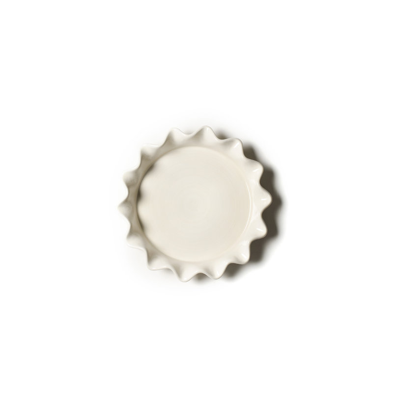 Signature Ruffle 8 Pie Dish White